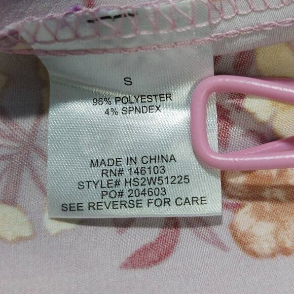 HIPPIE ROSE SZ S Iris pink floral sleeveless shift midi dress NWT B121 *flaw - Picture 6 of 7